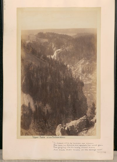 Cataratas superiores del Yellowstone de William Henry Jackson