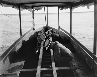 Viendo los jardines marinos a través del fondo del bote, Nassau, Bahamas, 1900 de William Henry Jackson