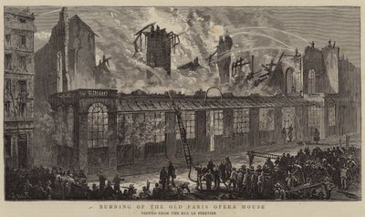 Incendio de la antigua Ópera de París de William Henry James Boot