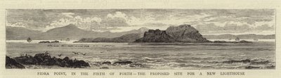 Punto Fidra, en el Fiordo de Forth, el sitio propuesto para un nuevo faro de William Henry James Boot