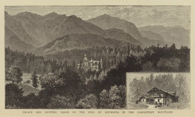 Palacio y pabellón de caza del rey de Rumania en las montañas de los Cárpatos de William Henry James Boot