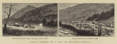 Crecimiento rápido de una ciudad en el oeste de América de William Henry James Boot
