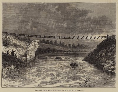 Destrucción notable de un puente ferroviario de William Henry James Boot
