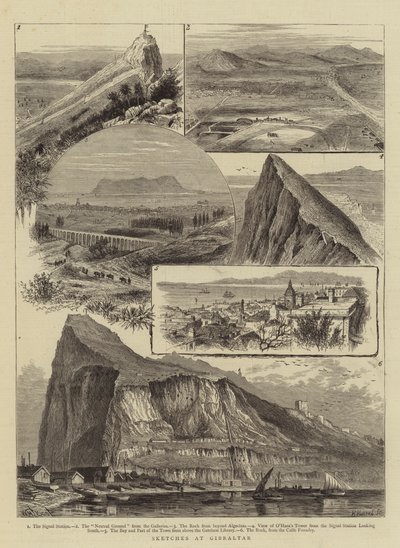 Bocetos en Gibraltar de William Henry James Boot