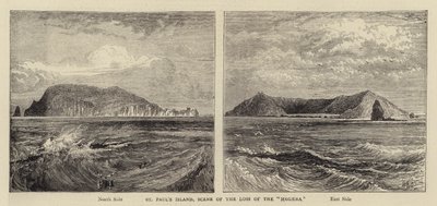 Isla de San Pablo, escena de la pérdida del Megaera de William Henry James Boot