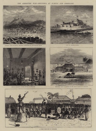 La guerra Ashantee, bocetos en Elmina y Coomassie de William Henry James Boot