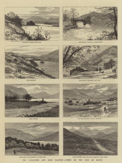 El ferrocarril de Callander y Oban, vistas en la línea de la ruta de William Henry James Boot