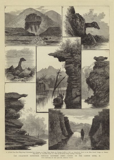 La expedición Colquhoun a través del sur de China, escenas en el río Cantón, II de William Henry James Boot