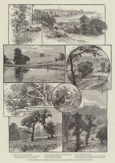 La nueva extensión de Hampstead-Heath, la East Park Estate y Parliament Hill Fields de William Henry James Boot