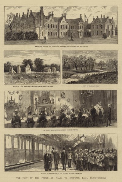 La visita del Príncipe de Gales a Bradgate Park, Leicestershire de William Henry James Boot