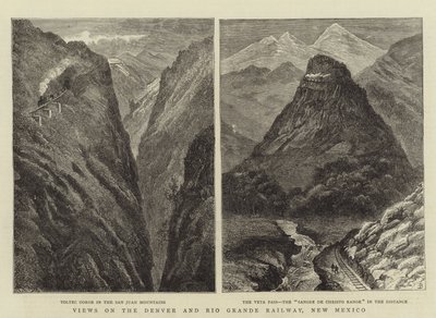 Vistas en el Ferrocarril de Denver y Rio Grande, Nuevo México de William Henry James Boot