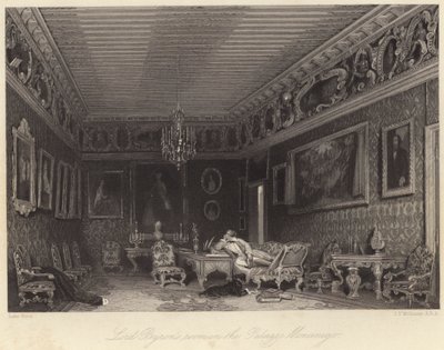 La habitación de Lord Byron en el Palazzo Mocenigo de William Henry Lake Price