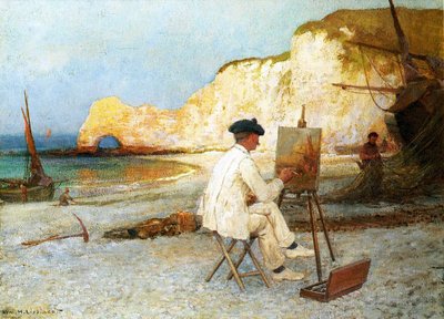 Un Pintor junto al Mar, c.1885 de William Henry Lippincott