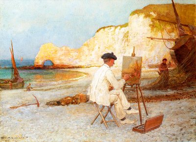 Un pintor junto al mar, c.1885 de William Henry Lippincott