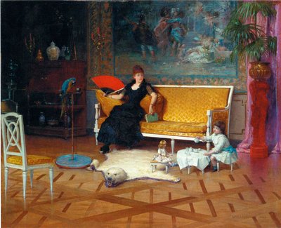 La Hora del Té de la Muñeca, 1885 de William Henry Lippincott