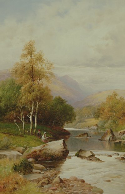 Un lugar tranquilo en el valle de Festiniog, Gales, 1909 de William Henry Mander