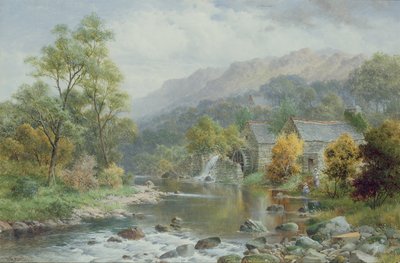 Aproximándose el otoño en el Arran, Dolgelly de William Henry Mander