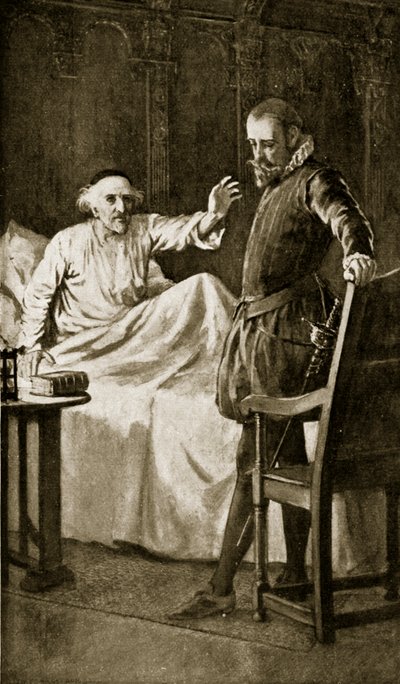 Knox en su lecho de muerte, noviembre 1572, ilustración de 