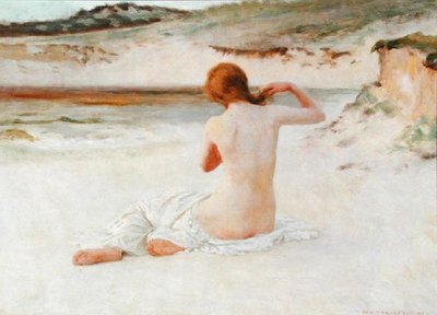 Desnudo en una Playa de William Henry Margetson