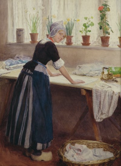 La lavandera, 1915 de William Henry Margetson