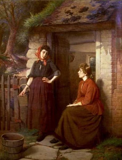 Village Gossip (óleo sobre lienzo) de William Henry Midwood