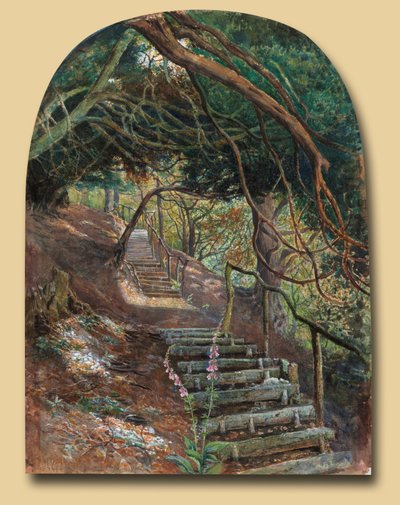 Pasos en un jardín de William Henry Millais