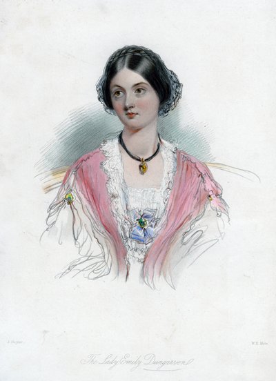 Lady Emily Dungarvon, siglo XIX de William Henry Mote
