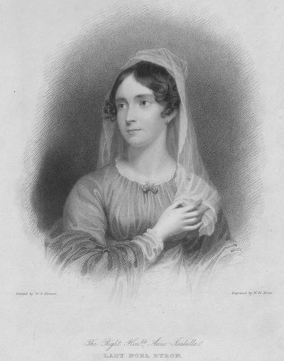 La Muy Honorable Anne Isabella Lady Noel Byron, esposa del poeta George Gordon Byron de William Henry Mote
