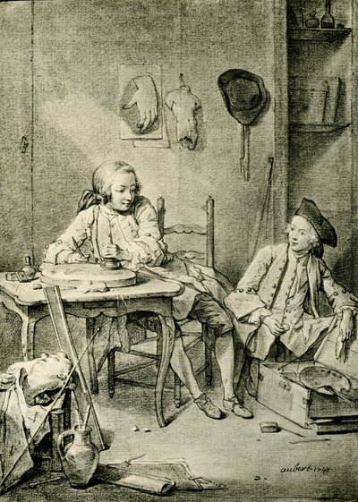 Dos chicos pintores de William Henry Pike