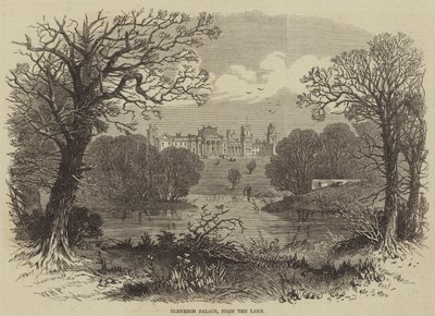 Palacio de Blenheim, desde el Lago de William Henry Prior