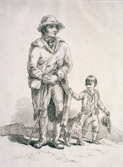 Un rústico con un perro y un niño, Personajes provinciales de William Henry Pyne