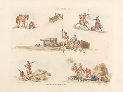 ¿Escenas de campamento?, 1803 de William Henry Pyne