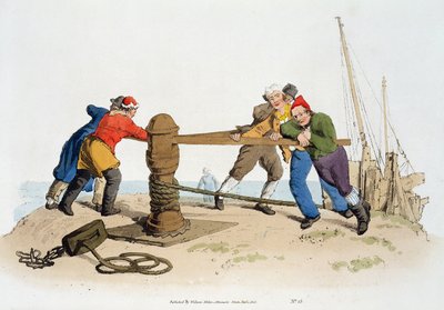 Pescadores en un cabrestante, de 