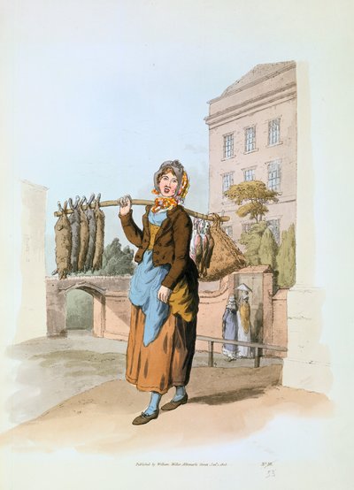 Vendedor de conejos, 1808 de William Henry Pyne