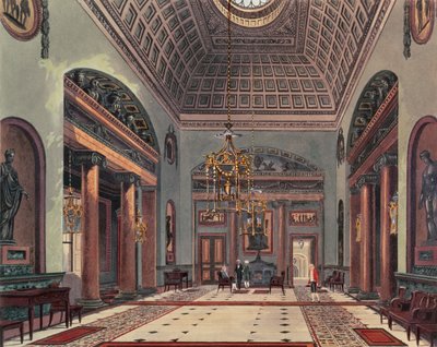 El Salón de Entrada, Carlton House de Pynes Royal Residences, 1818 de William Henry Pyne
