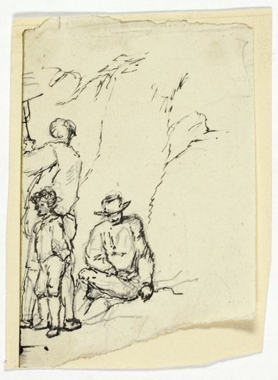 Dos hombres con niño de William Henry Pyne