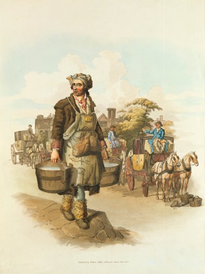 Portador de agua, 1808 de William Henry Pyne
