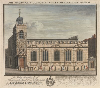 Perspectiva suroeste de la iglesia cree de Santa Catalina de William Henry Toms