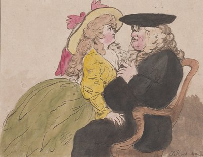 Dama en la Rodilla de un Abogado—Romance, 8 de febrero de 1787 de William Henry Wood