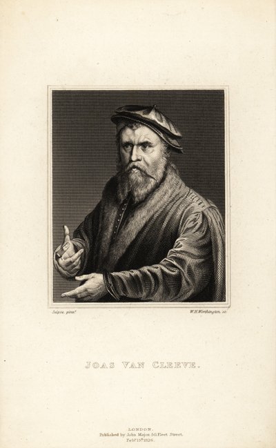 Retrato de Joos van Cleve, pintor activo en Amberes, circa 1485-1540 de William Henry Worthington