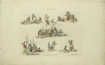 Escenas de campamento, 1803 de William Henry after Pyne