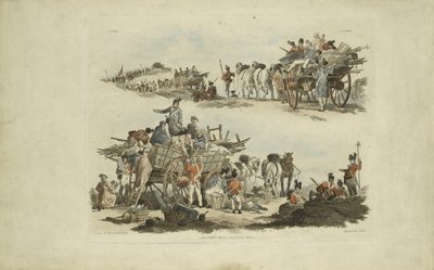 Escenas de campamento, 1803 de William Henry after Pyne