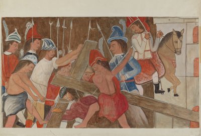 Estación de la Cruz No. 3: Jesús cae por primera vez, c. 1936 de William Herbert