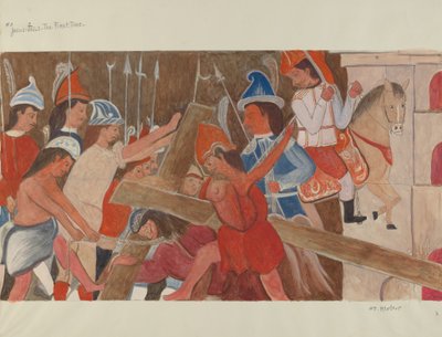 Estación de la Cruz No. 3: Jesús Cae por Primera Vez, c. 1936 de William Herbert