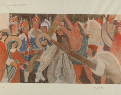Estación de la Cruz No. 4: Jesús se encuentra con su madre, c. 1936 de William Herbert