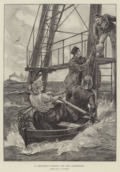 Un pudín de Navidad para el faro de William Heysham Overend