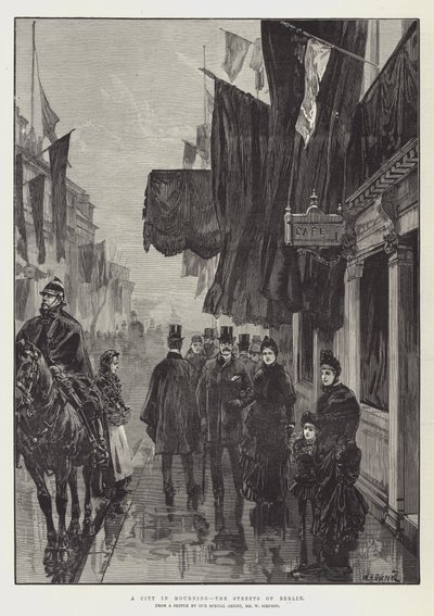 Una ciudad de luto, las calles de Berlín de William Heysham Overend