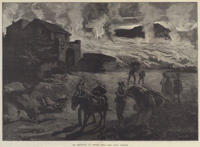 Una Erupción del Monte Etna, la Corriente de Lava de William Heysham Overend