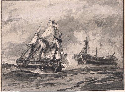 Arethusa y la Belle Poule AD 1778 de William Heysham Overend