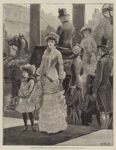 Llegadas para la fiesta en el jardín real en Marlborough House de William Heysham Overend